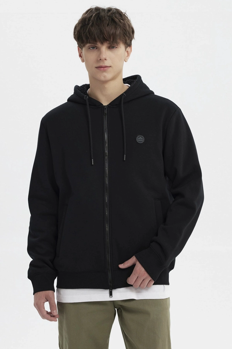 POLERON HOMBRE SLIM NEGRO - 1