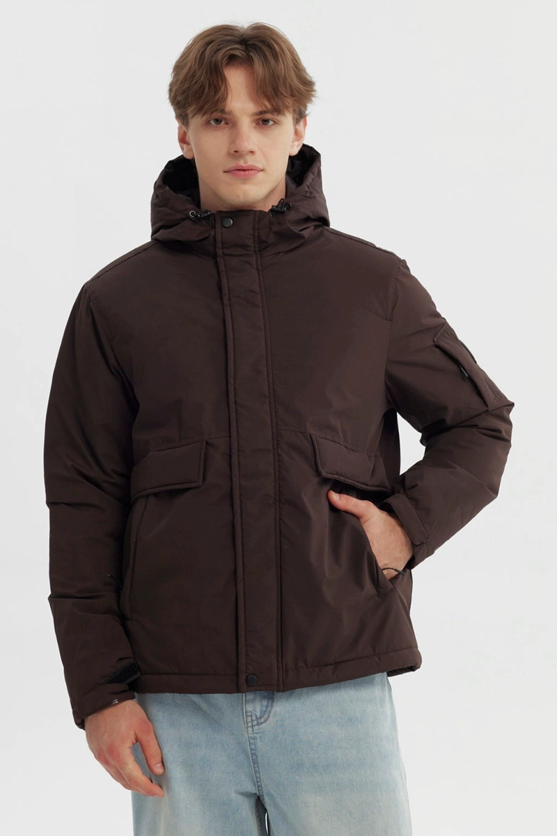 PARKA HOMBRE SLIM CHOCOLATE - 1