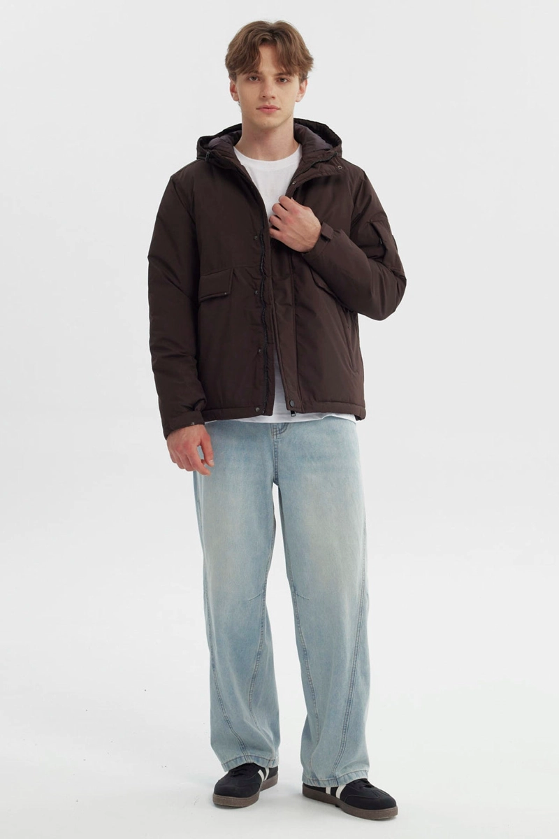 PARKA HOMBRE SLIM CHOCOLATE - 4