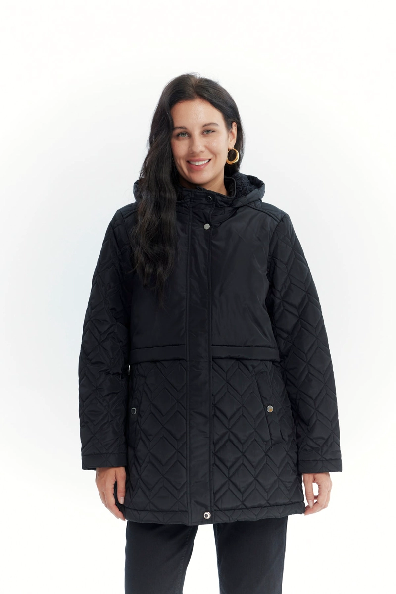 PARKA MUJER SLIM NEGRO - 1