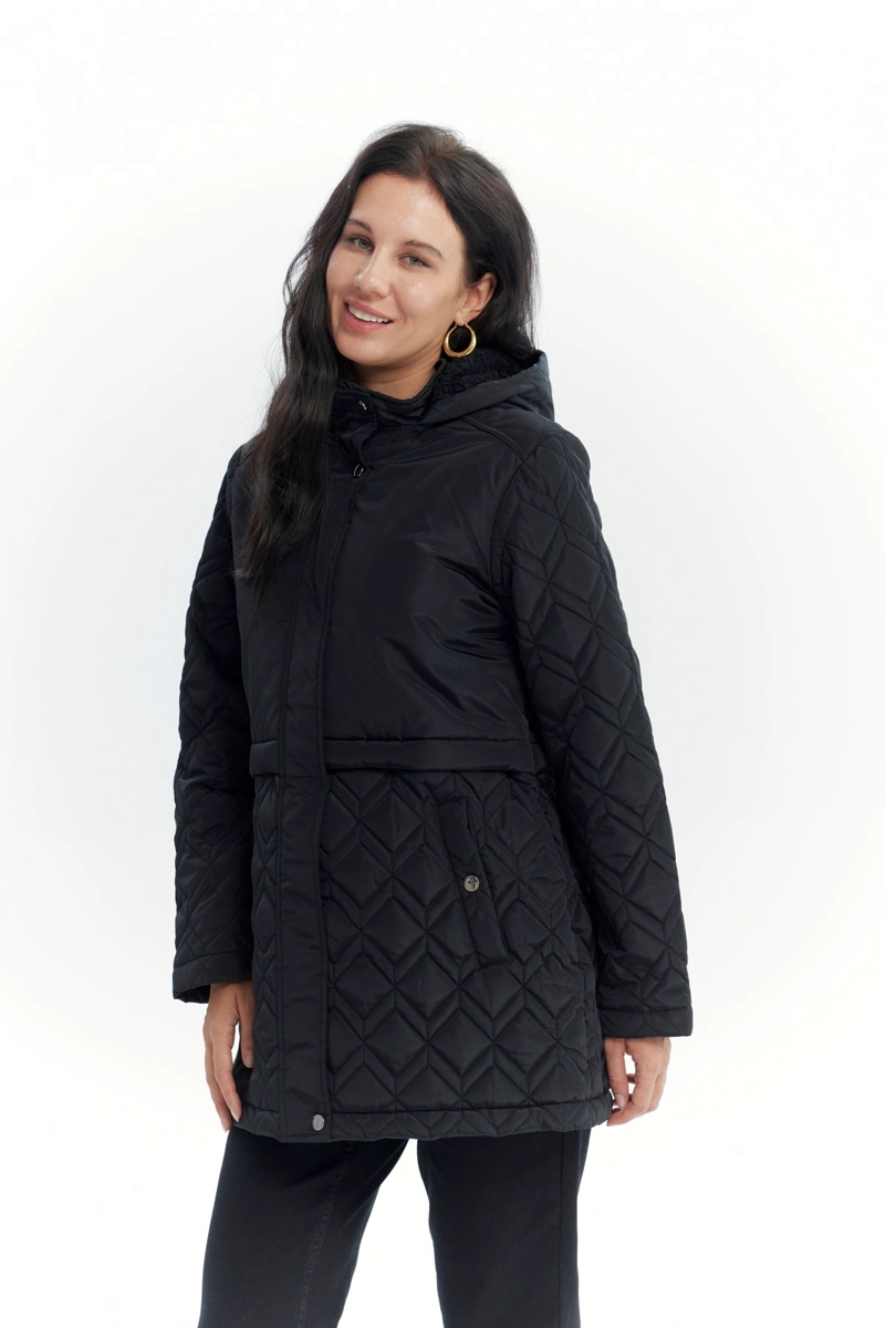 PARKA MUJER SLIM NEGRO - 2