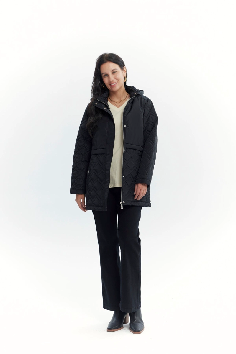 PARKA MUJER SLIM NEGRO - 4