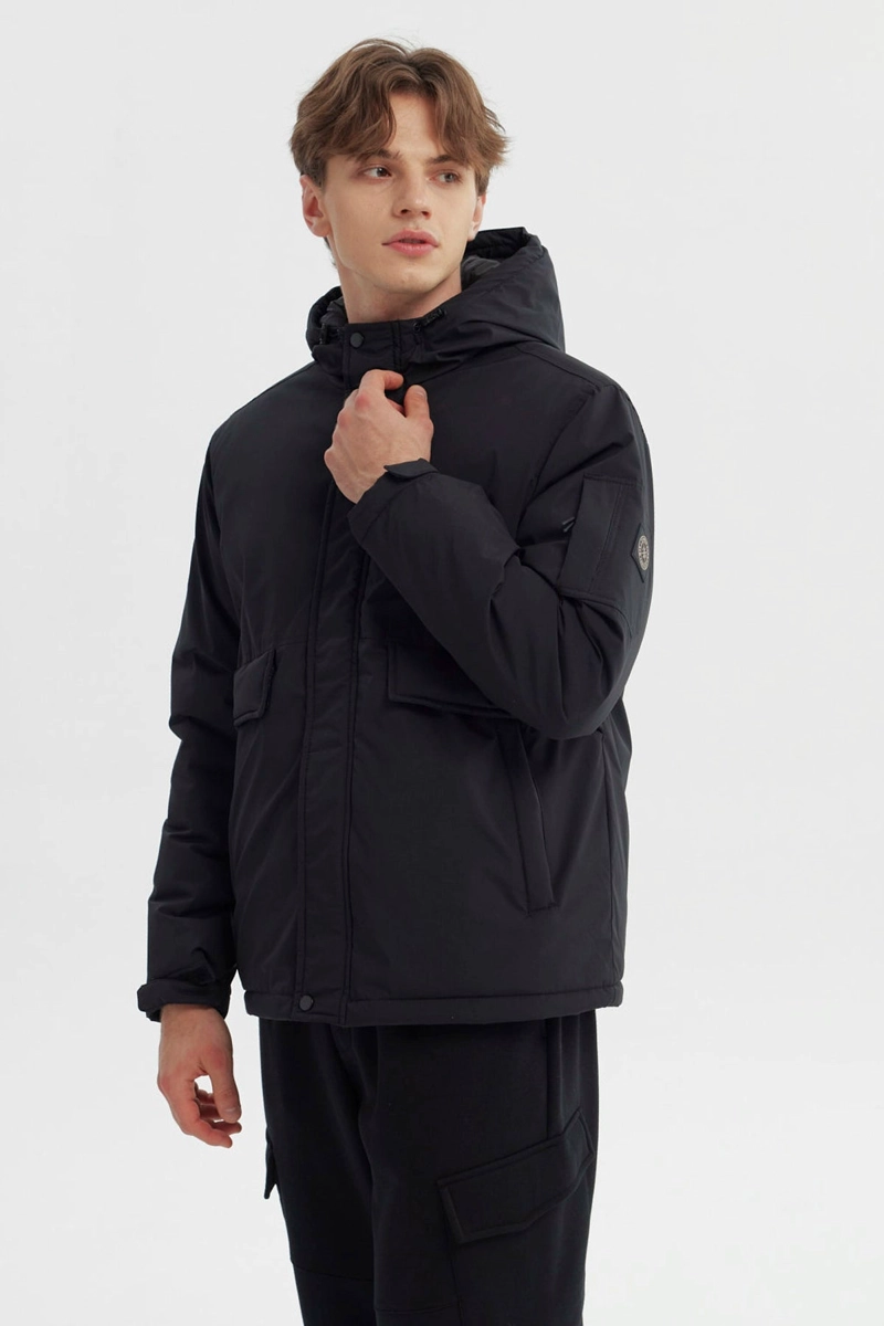 PARKA HOMBRE SLIM NEGRO - 2