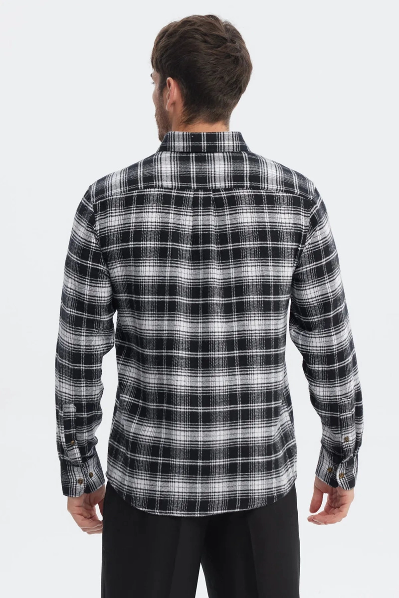 CAMISA HOMBRE FRANELA BASICA NEGRO - 3