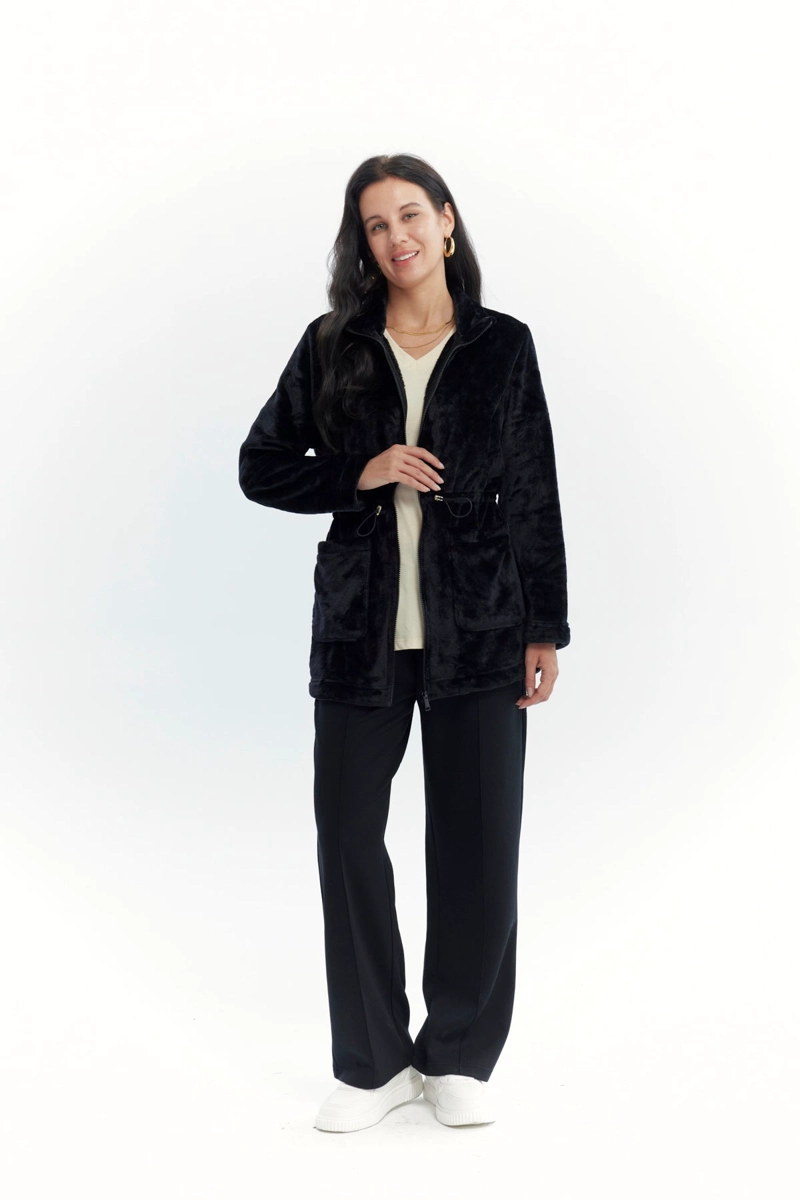 POLAR MUJER CINTURA AJUSTABLE NEGRO - 4