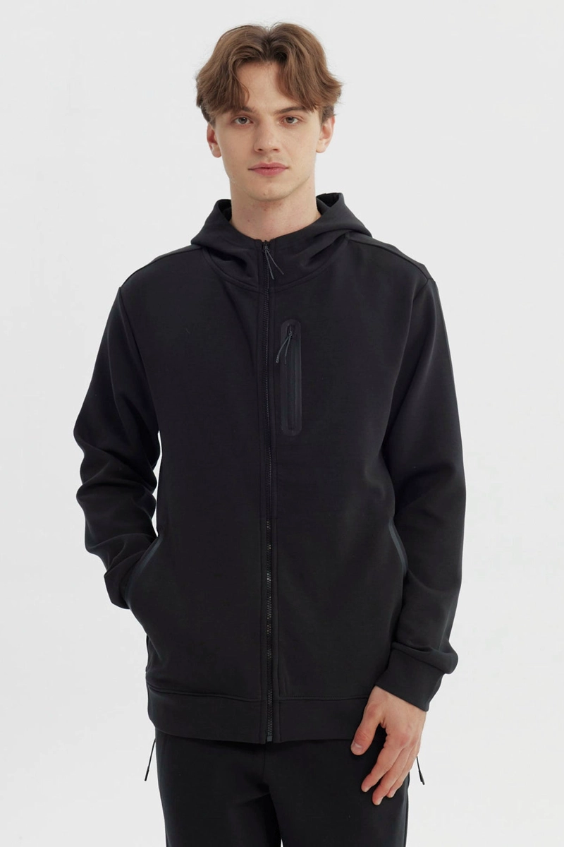POLERON HOMBRE SLIM NEGRO - 1