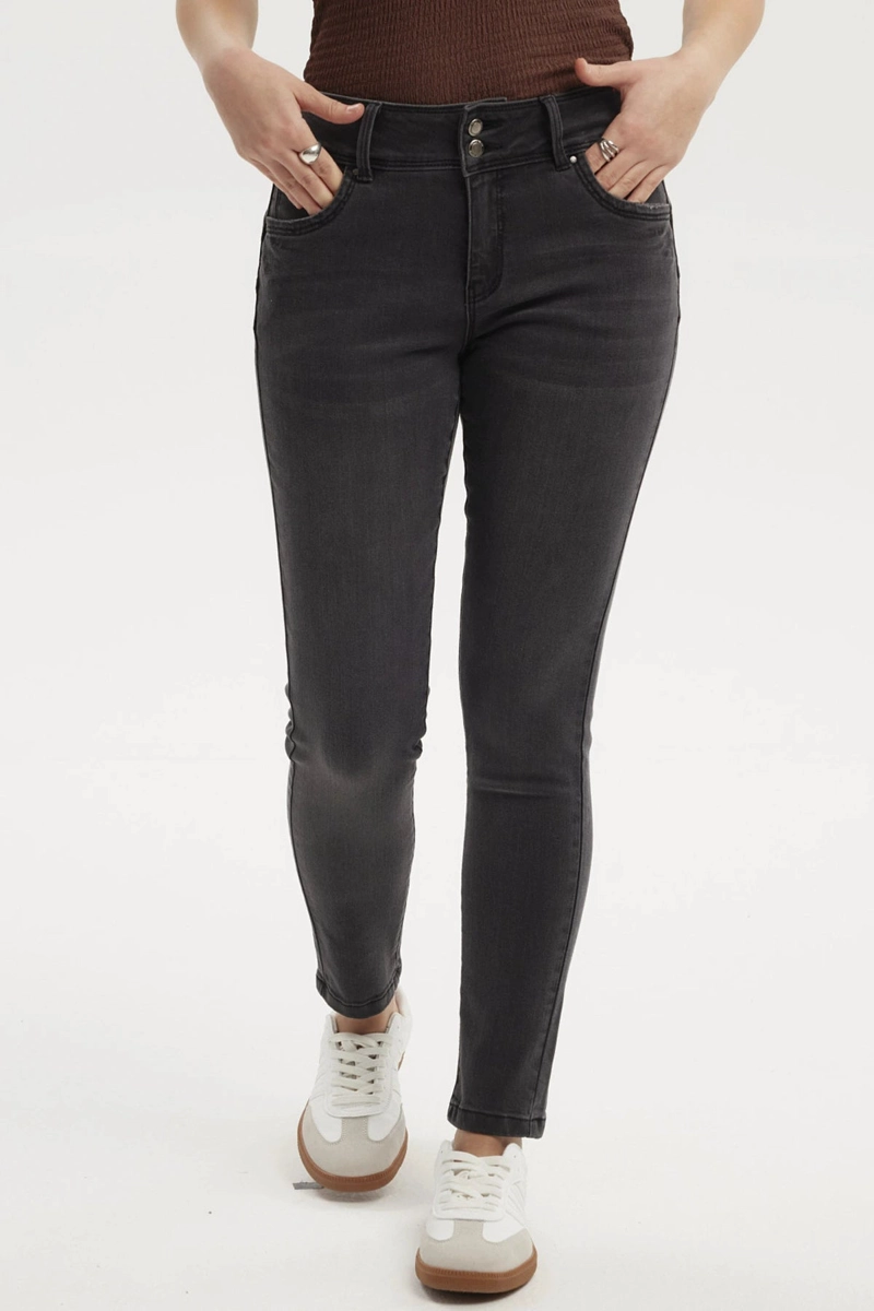 JEANS MUJER SKINNY KIM NEGRO - 1