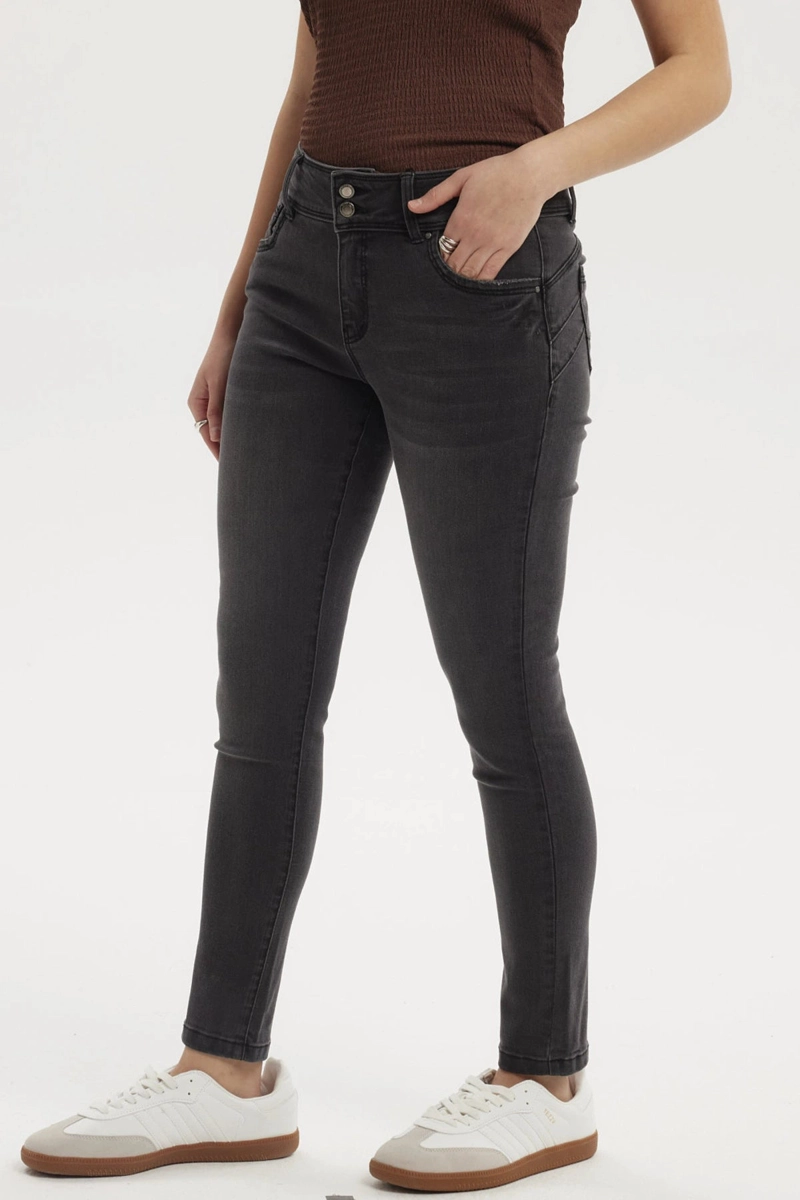 JEANS MUJER SKINNY KIM NEGRO - 2