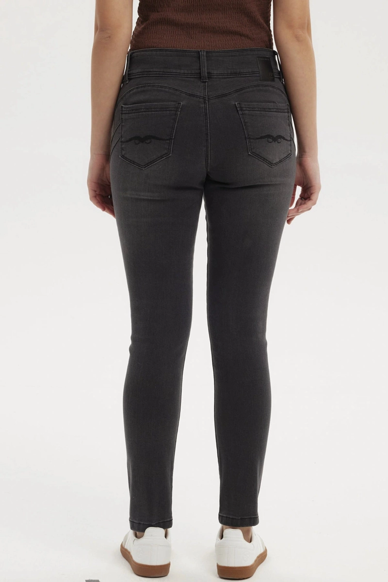 JEANS MUJER SKINNY KIM NEGRO - 3