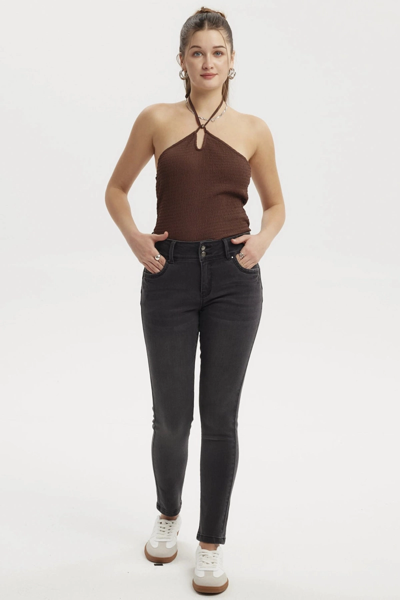 JEANS MUJER SKINNY KIM NEGRO - 4
