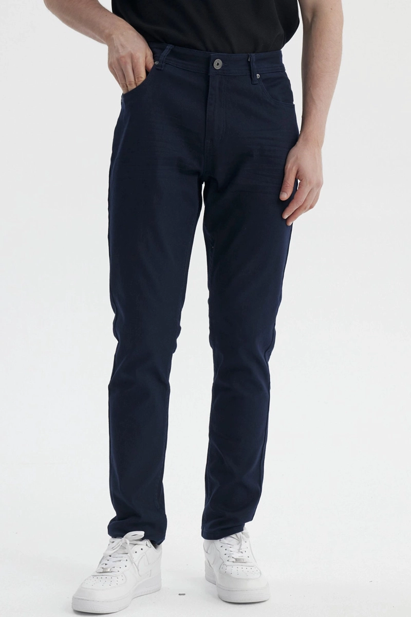JEANS HOMBRE SLIM COLOR AZUL MARINO - 1