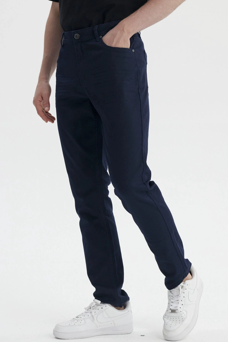 JEANS HOMBRE SLIM COLOR AZUL MARINO - 2