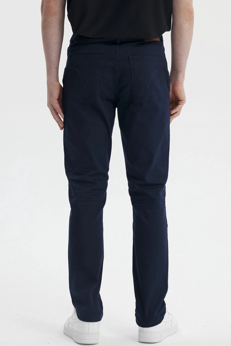 JEANS HOMBRE SLIM COLOR AZUL MARINO - 3