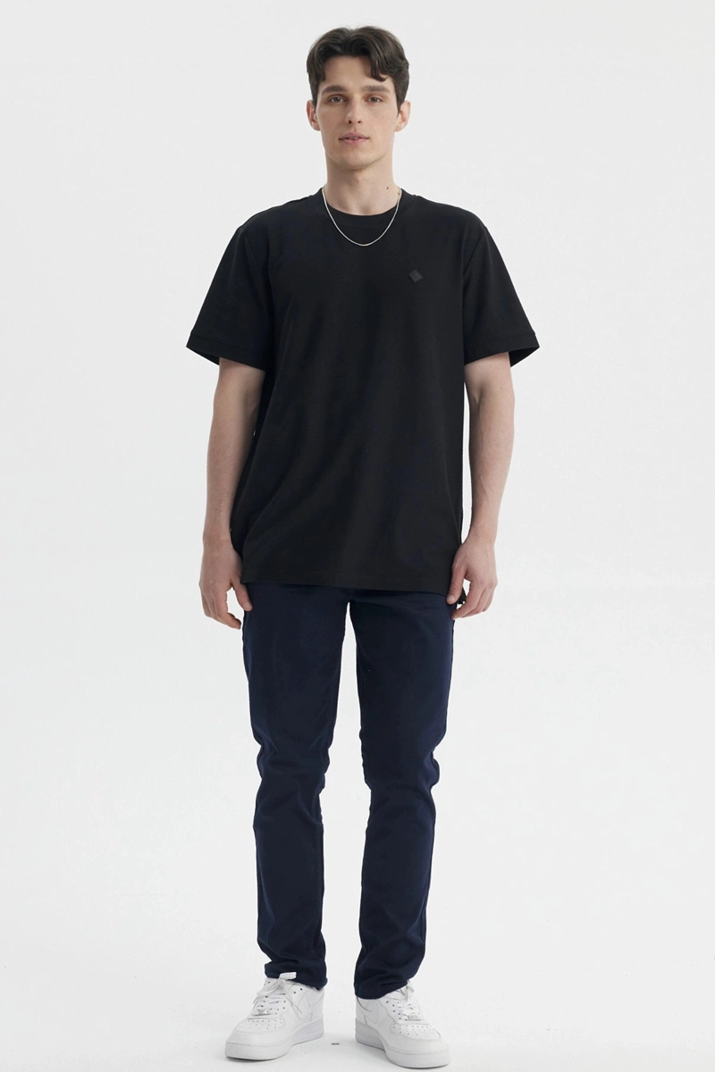 JEANS HOMBRE SLIM COLOR AZUL MARINO - 4