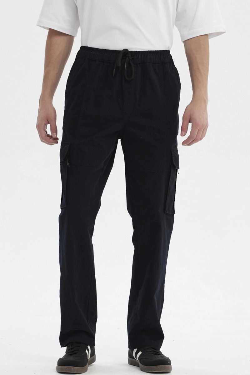 PANTALON HOMBRE JUVENIL CALCE RECTO NEGRO - 1