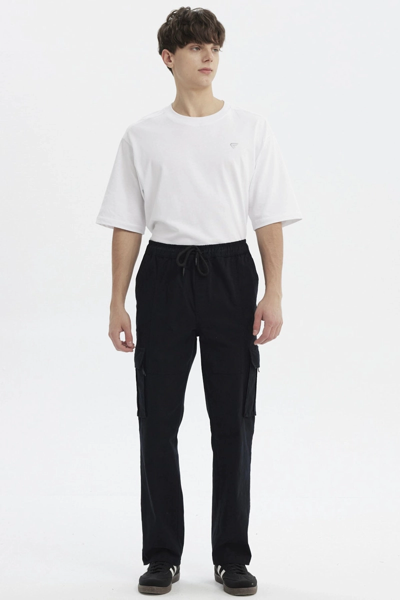 PANTALON HOMBRE JUVENIL CALCE RECTO NEGRO - 4