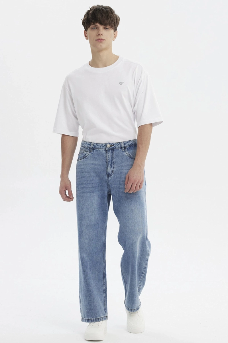 JEANS HOMBRE STRAIGHT AZUL CLARO - 4