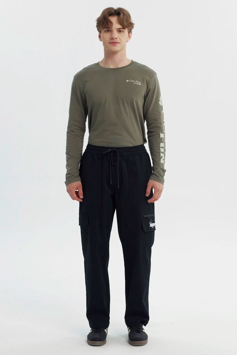 PANTALON HOMBRE CALCE RECTO NEGRO - 4
