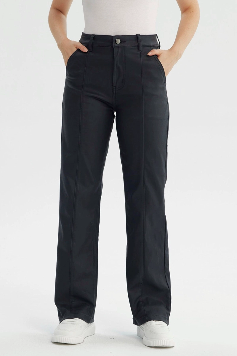 JEANS MUJER CALCE RECTO NEGRO - 1