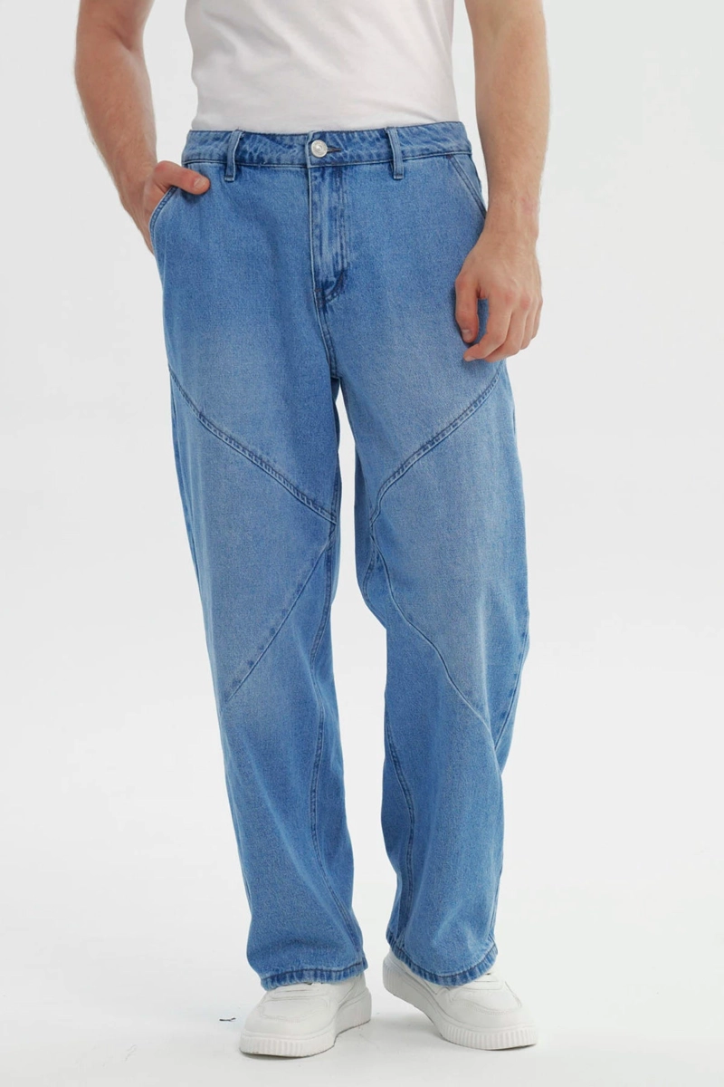 JEANS HOMBRE BAGGY AZUL CLARO - 1