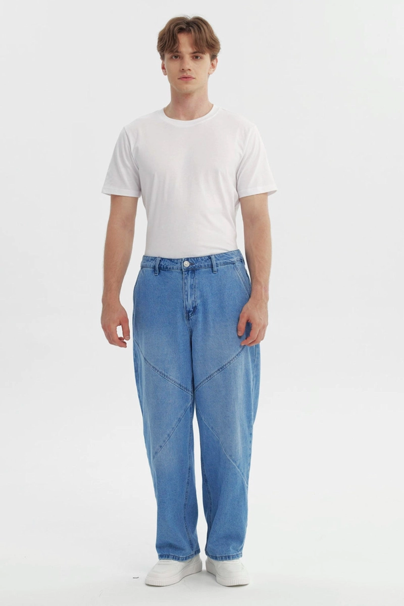 JEANS HOMBRE BAGGY AZUL CLARO - 4