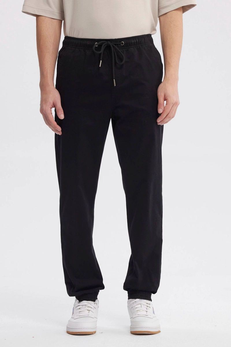 PANTALON HOMBRE JOGGER TWILL NEGRO - 2