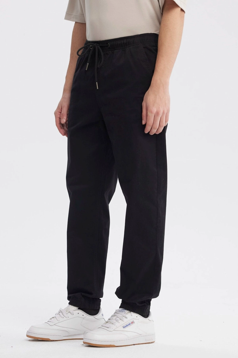 PANTALON HOMBRE JOGGER TWILL NEGRO - 2