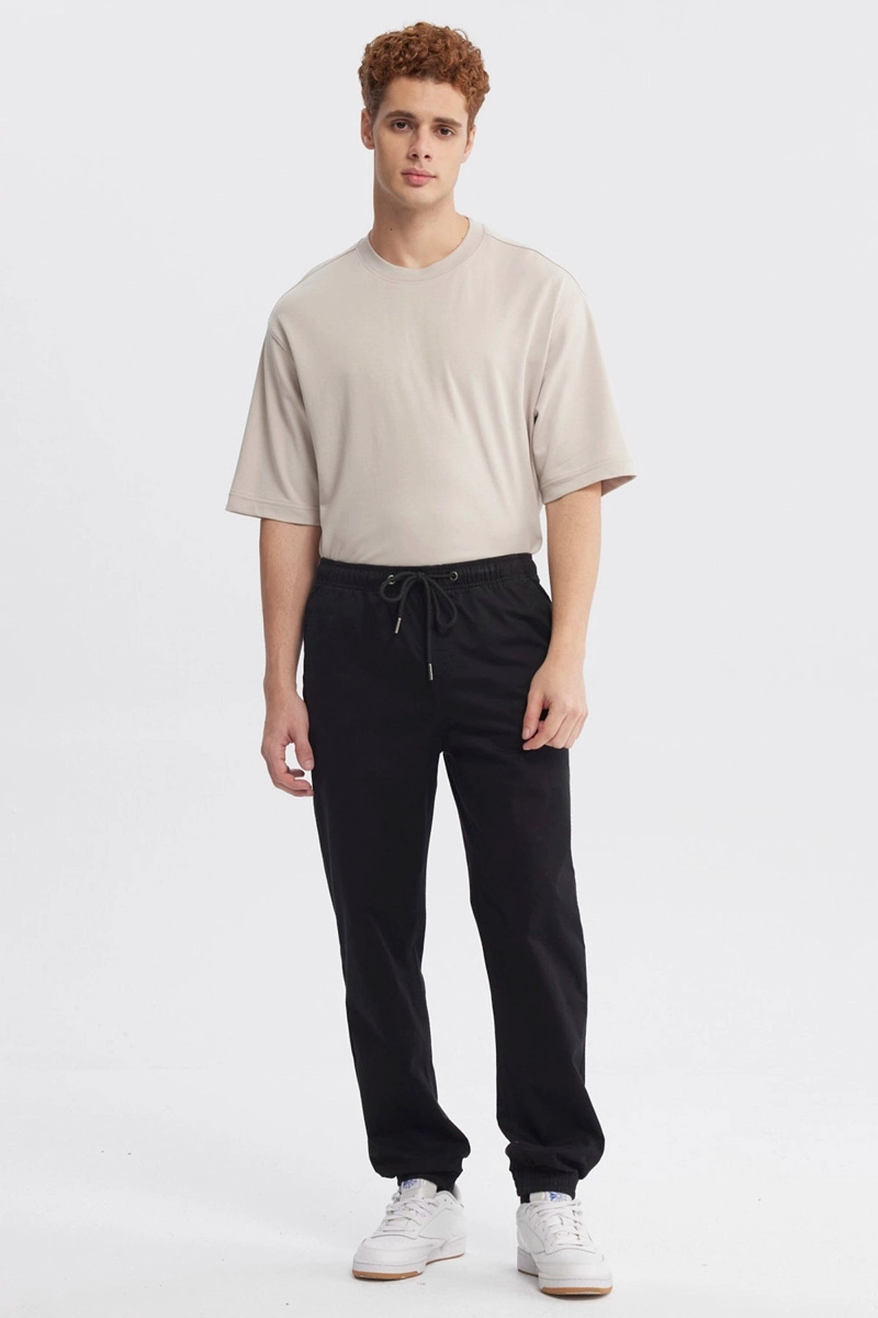 PANTALON HOMBRE JOGGER TWILL NEGRO - 3