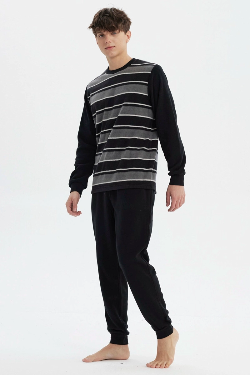 PIJAMA HOMBRE PIJAMA POLERA Y PANTALON NEGRO - 2