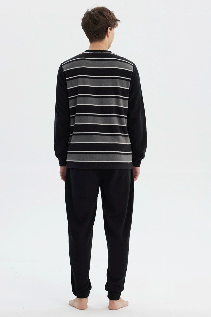 PIJAMA HOMBRE PIJAMA POLERA Y PANTALON NEGRO - 3