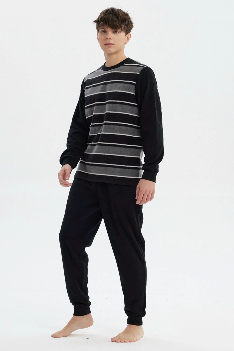 PIJAMA HOMBRE PIJAMA POLERA Y PANTALON NEGRO - 4