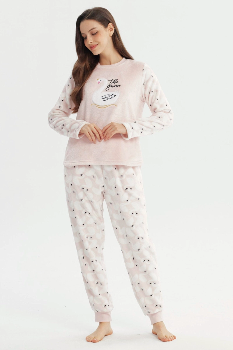 PIJAMA MUJER PIJAMA POLERA Y PANTALON ROSADO - 1