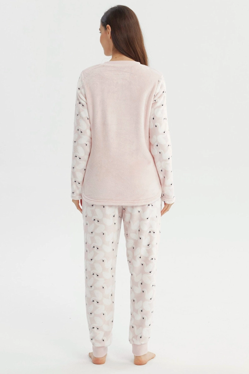 PIJAMA MUJER PIJAMA POLERA Y PANTALON ROSADO - 2