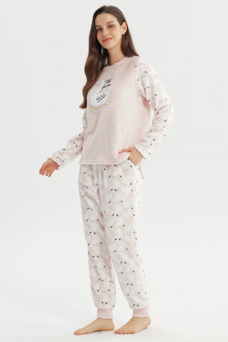 PIJAMA MUJER PIJAMA POLERA Y PANTALON ROSADO - 3