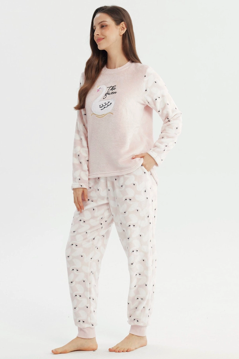 PIJAMA MUJER PIJAMA POLERA Y PANTALON ROSADO - 4