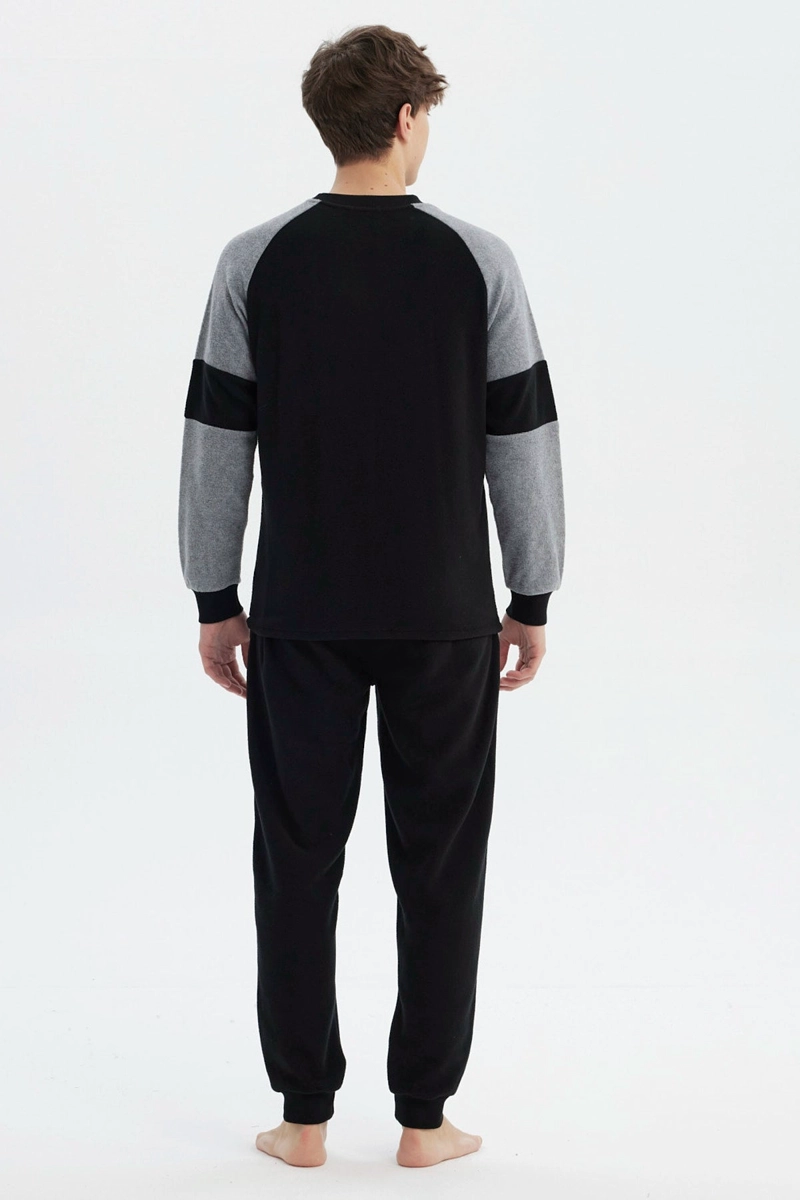 PIJAMA HOMBRE PIJAMA POLERA Y PANTALON NEGRO - 3