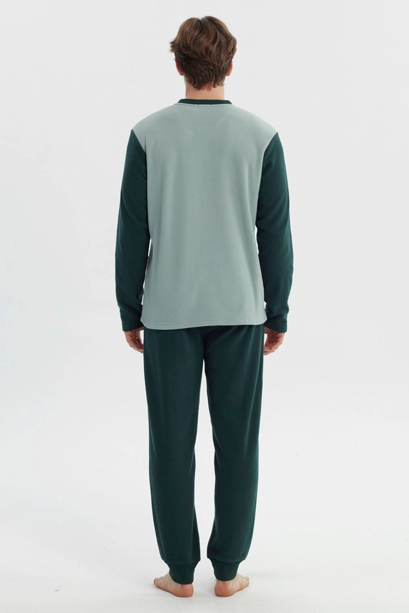 PIJAMA HOMBRE PIJAMA POLERA Y PANTALON VERDE - 2