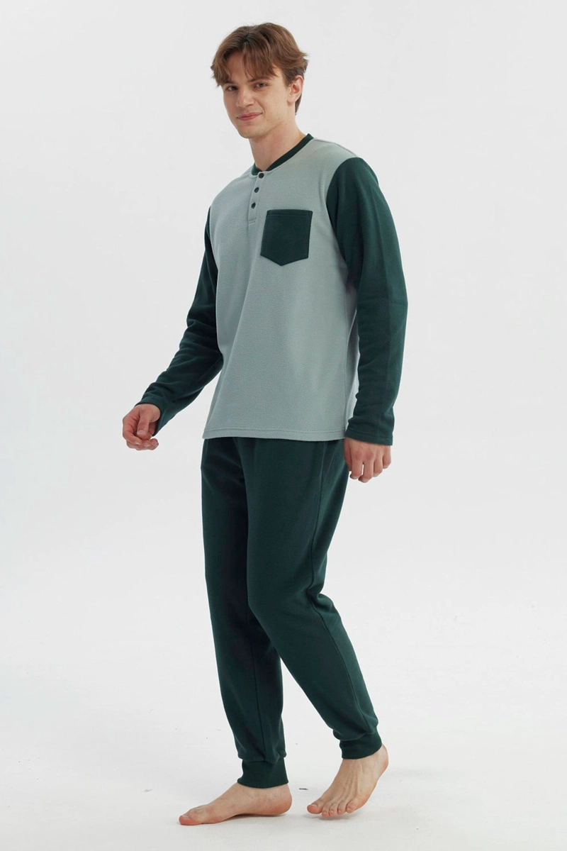 PIJAMA HOMBRE PIJAMA POLERA Y PANTALON VERDE - 4