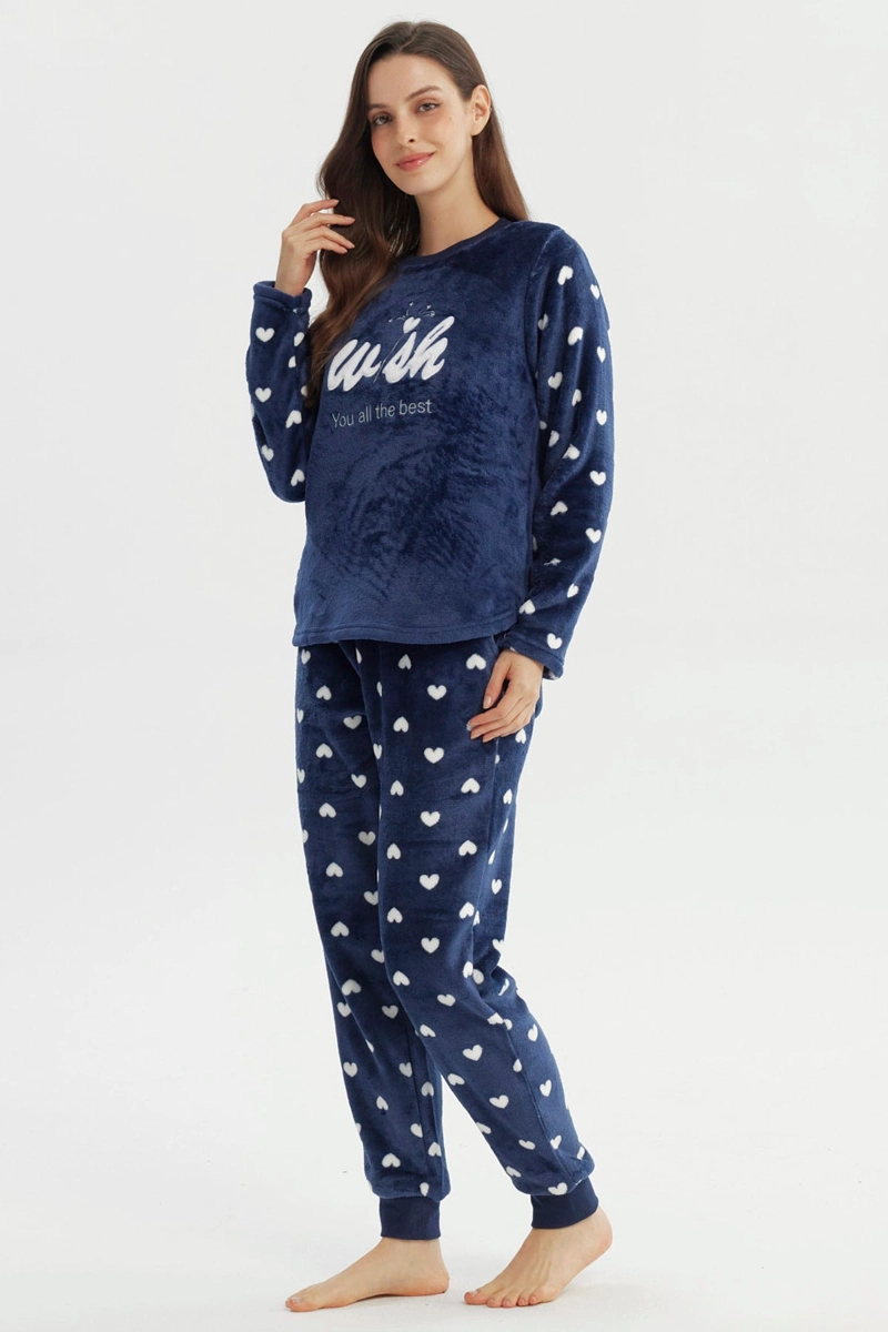 PIJAMA MUJER PIJAMA POLERA Y PANTALON AZUL - 3