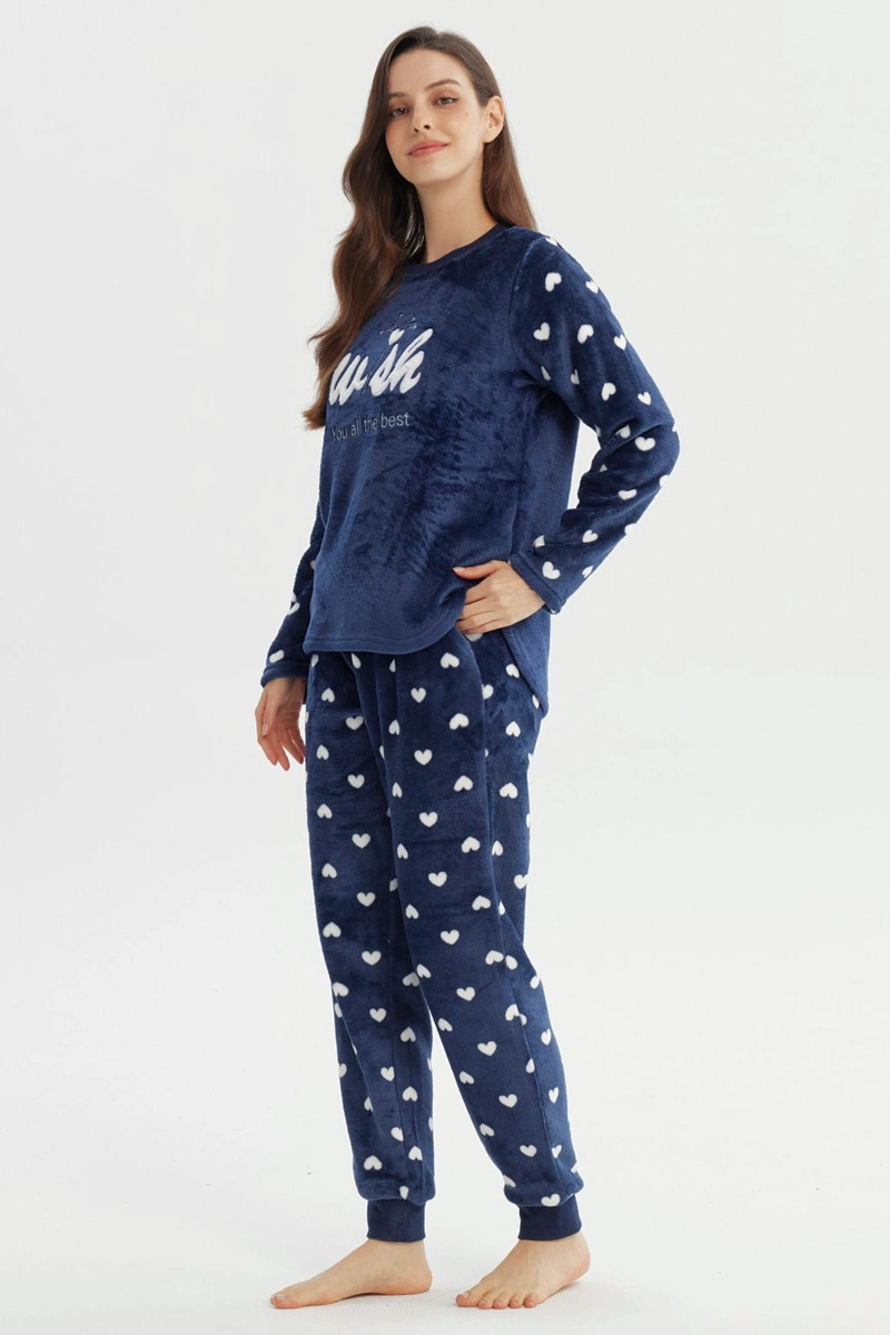 PIJAMA MUJER PIJAMA POLERA Y PANTALON AZUL - 4