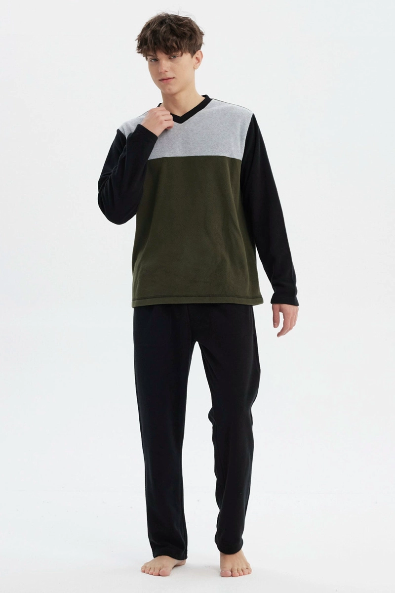PIJAMA HOMBRE PIJAMA POLERA Y PANTALON NEGRO - 1