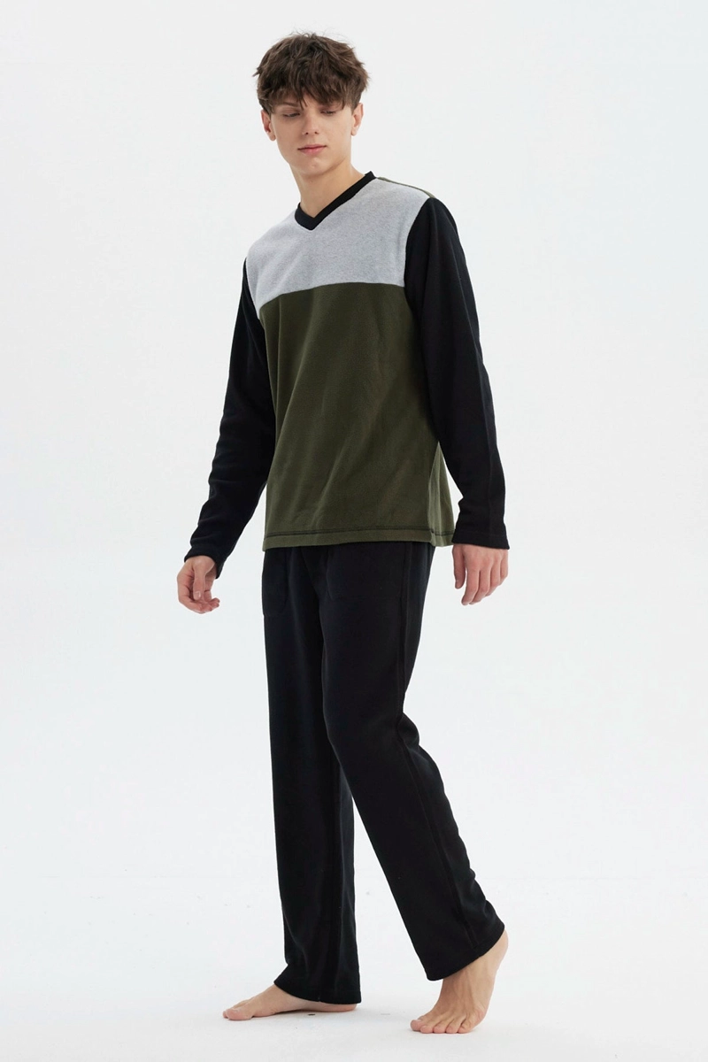 PIJAMA HOMBRE PIJAMA POLERA Y PANTALON NEGRO - 4