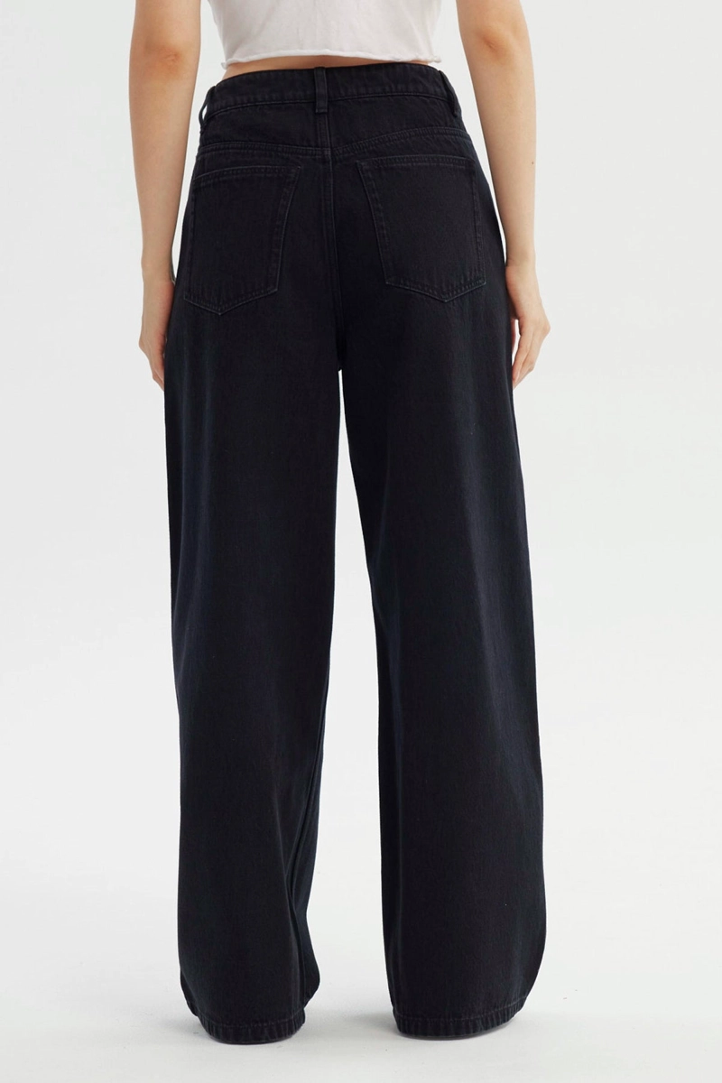 JEANS MUJER WIDE LEG NEGRO - 3