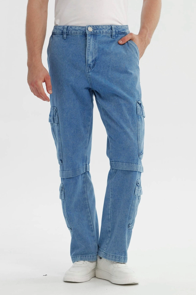 JEANS HOMBRE CALCE RECTO AZUL CLARO - 1