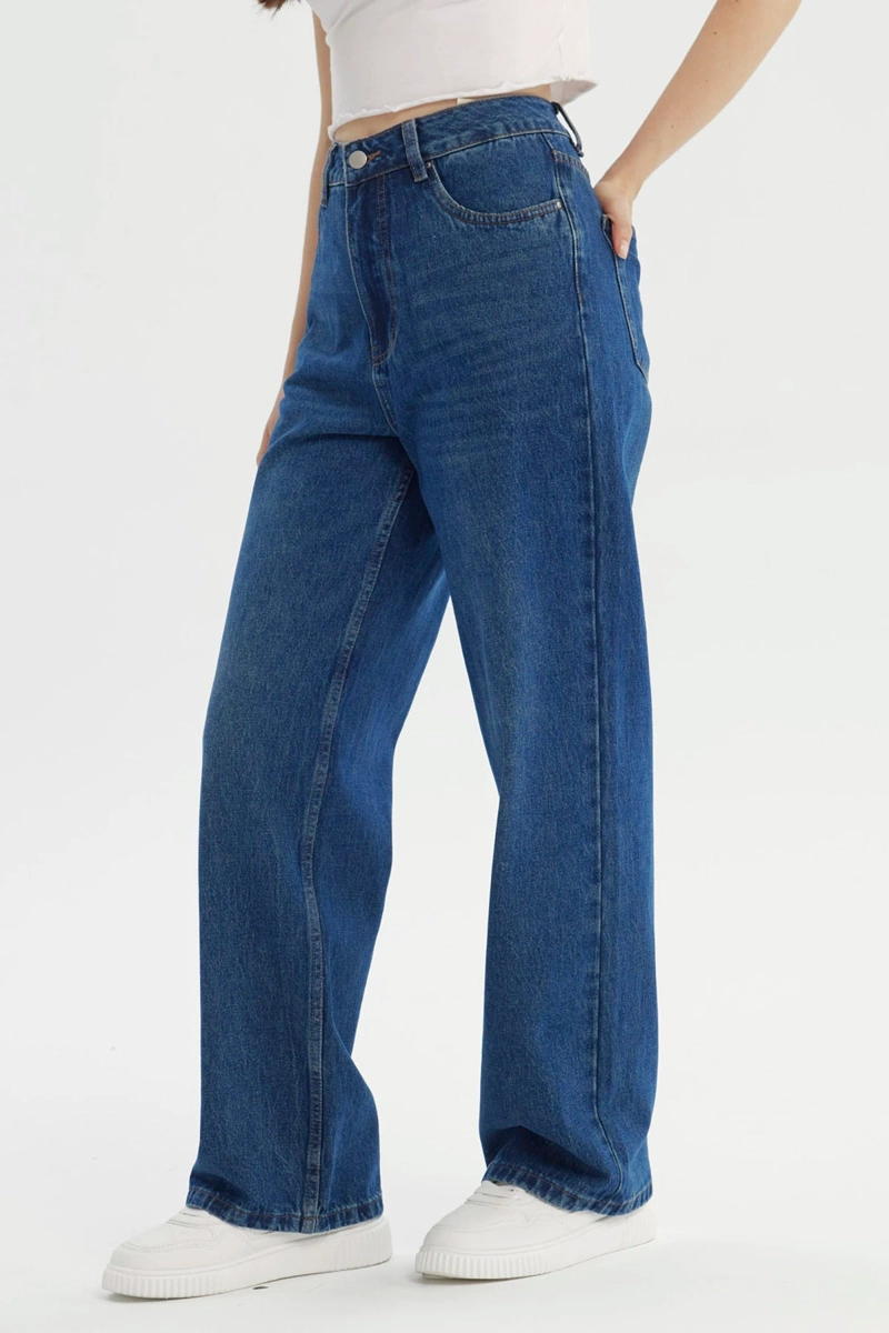 JEANS MUJER CALCE RECTO AZUL OSCURO - 2