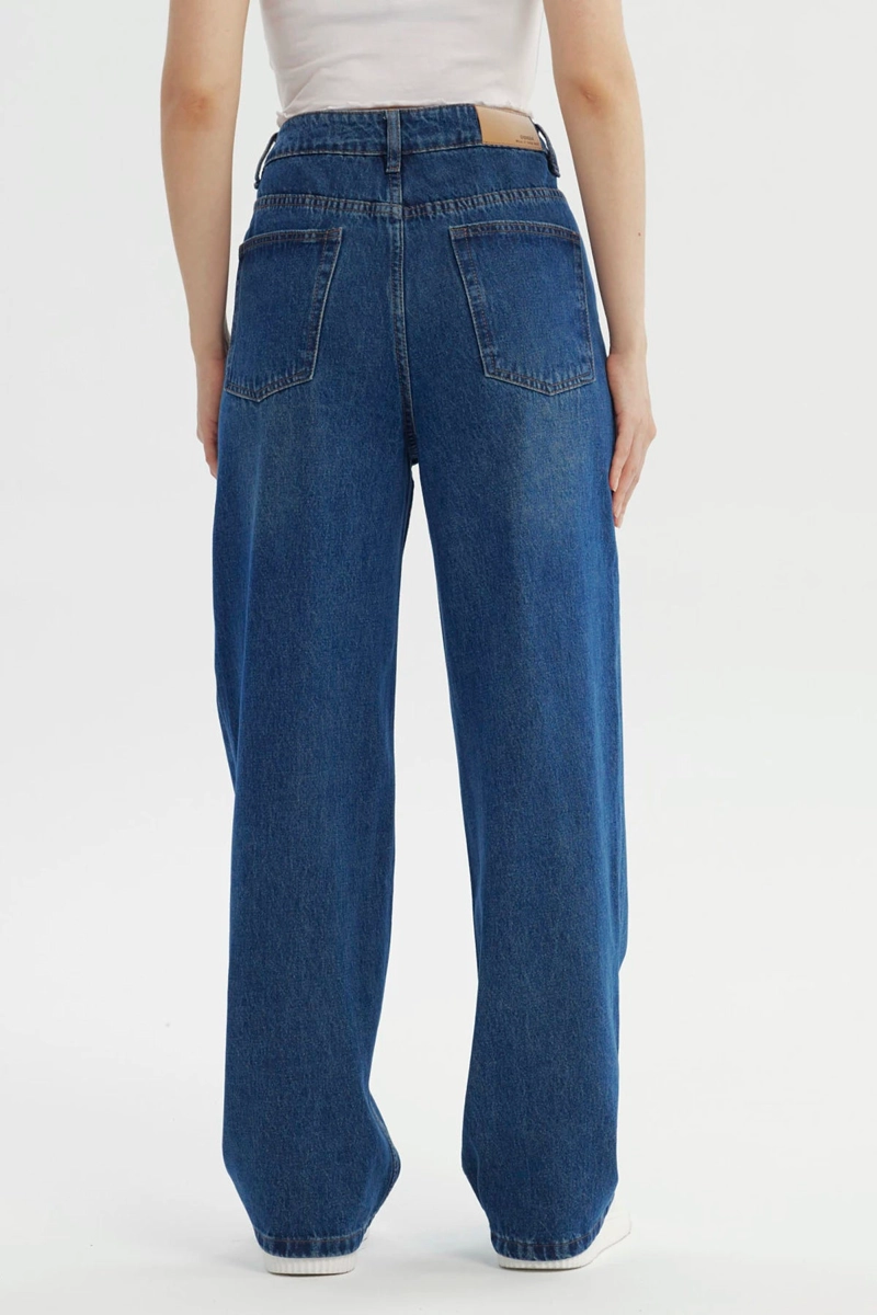 JEANS MUJER CALCE RECTO AZUL OSCURO - 3