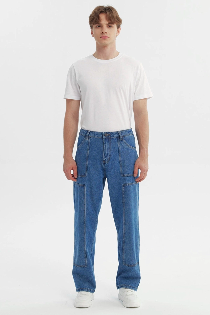JEANS HOMBRE STRAIGHT AZUL - 4