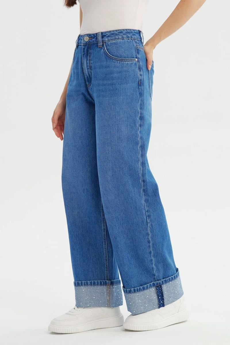 JEANS MUJER BAGGY AZUL - 2