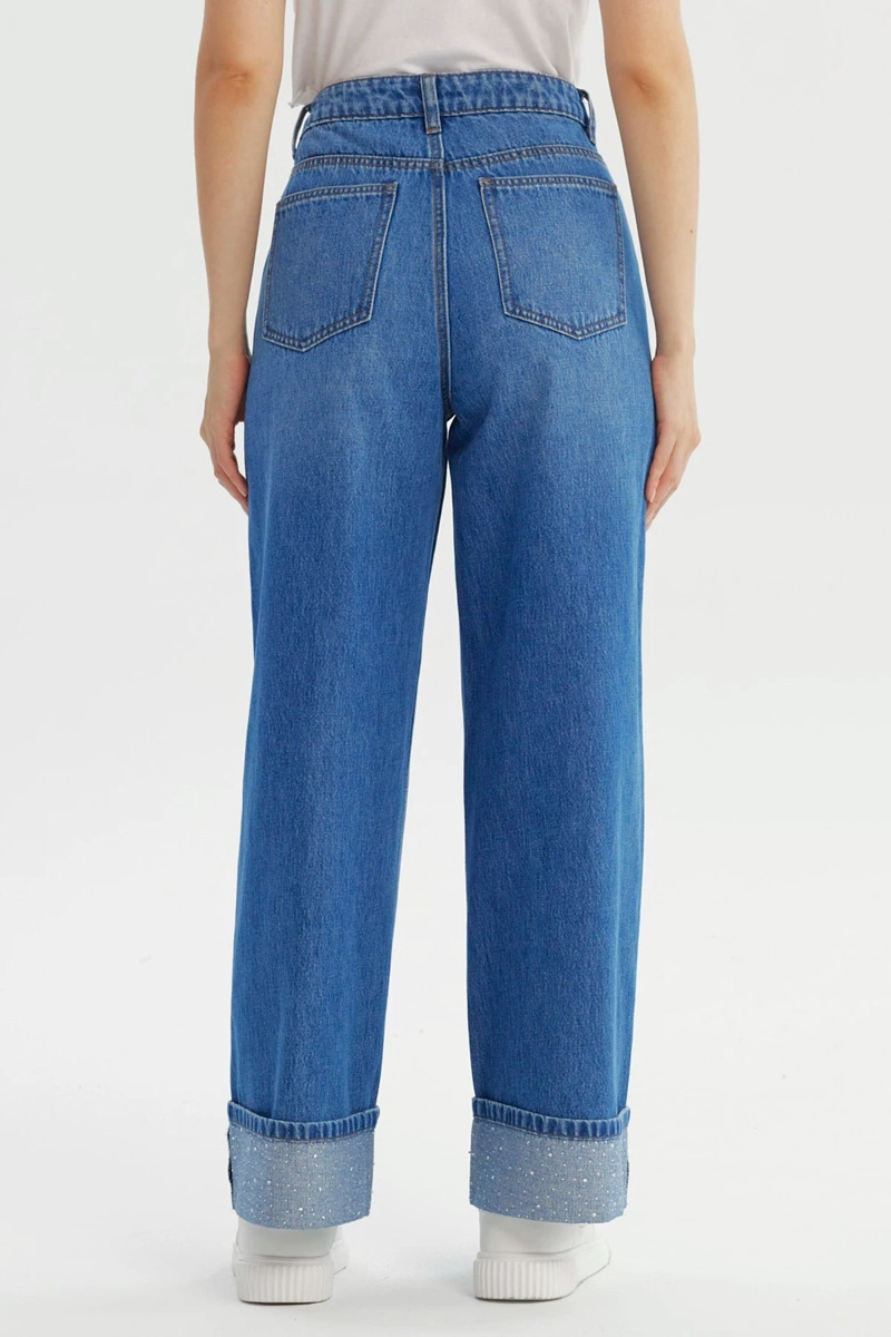 JEANS MUJER BAGGY AZUL - 3