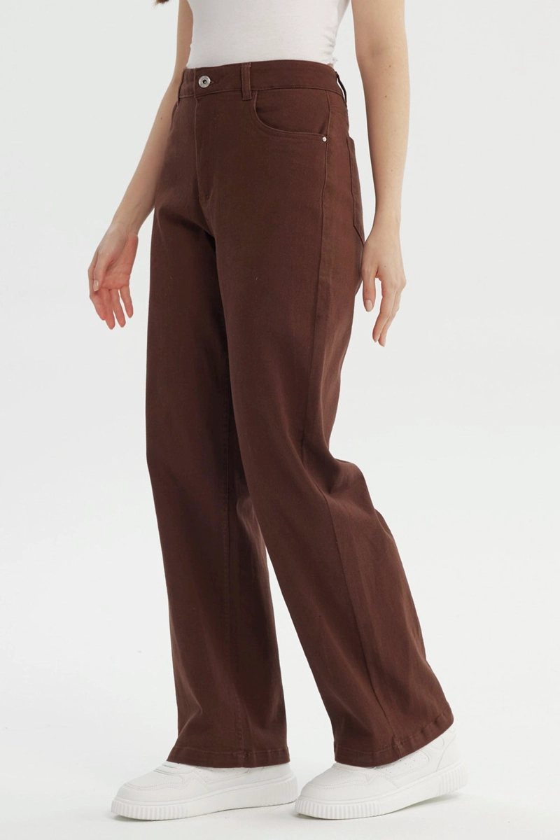 JEANS MUJER CALCE RECTO MARRON - 2